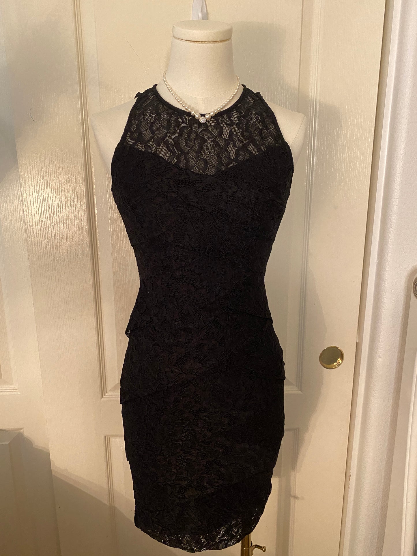 White House Black Market Instantly Slimming Black Lace Dress (~$50 off retail!)