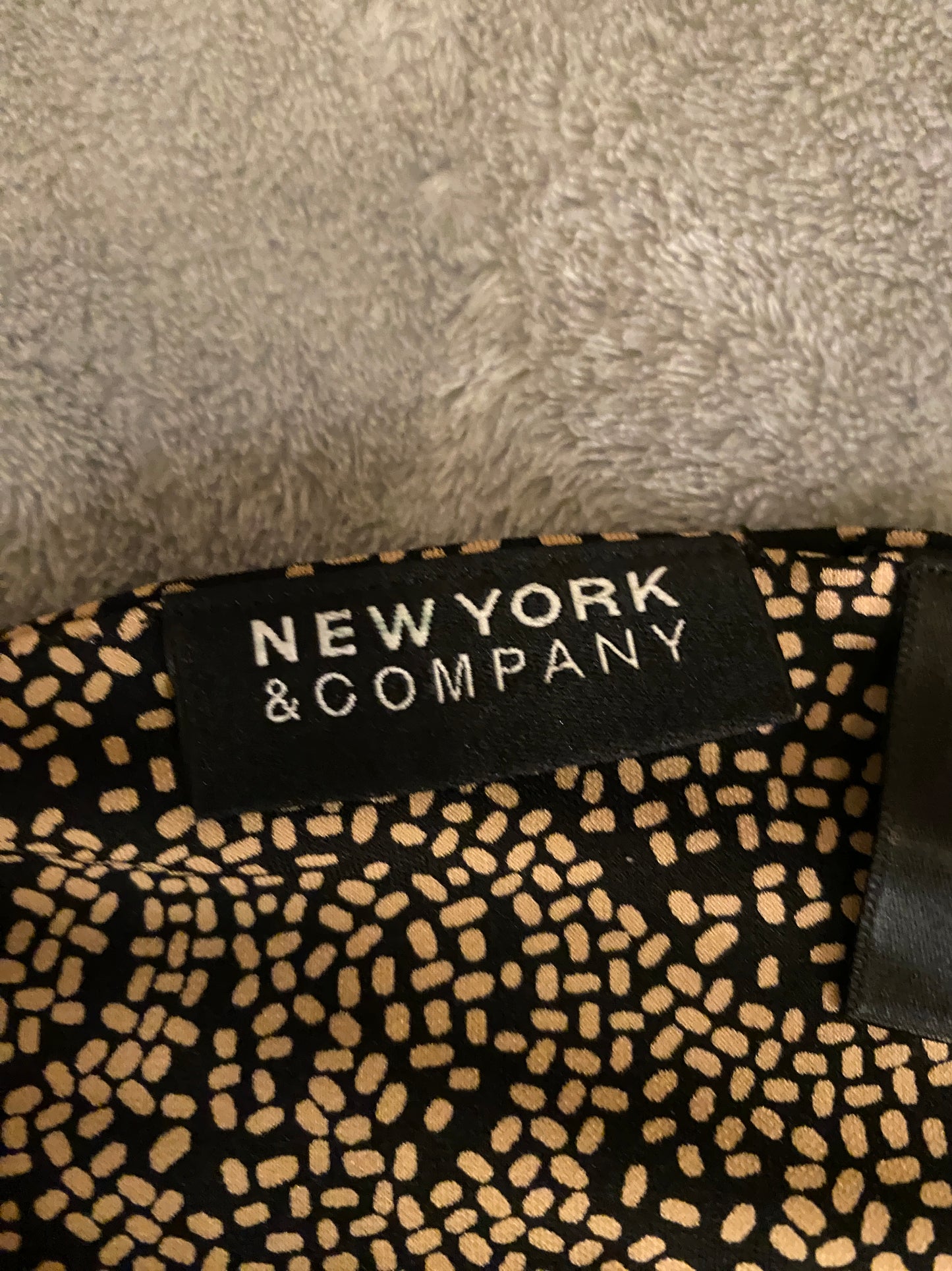 New York & Company Brown and Black Pattern Knee Length Dress (~$17 off retail)!