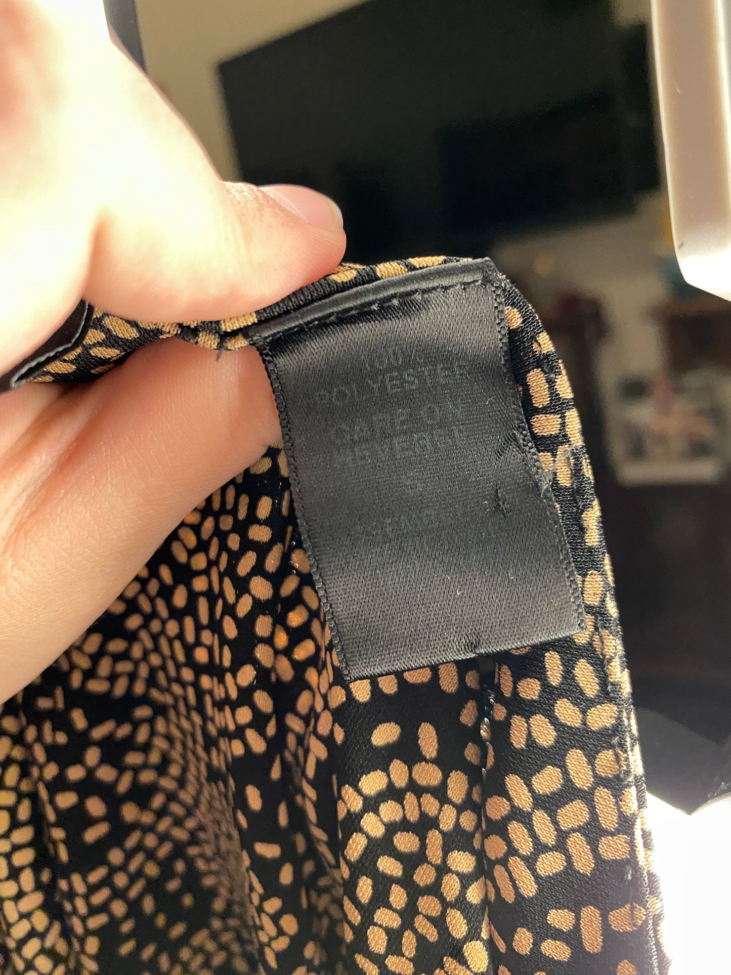 New York & Company Brown and Black Pattern Knee Length Dress (~$17 off retail)!