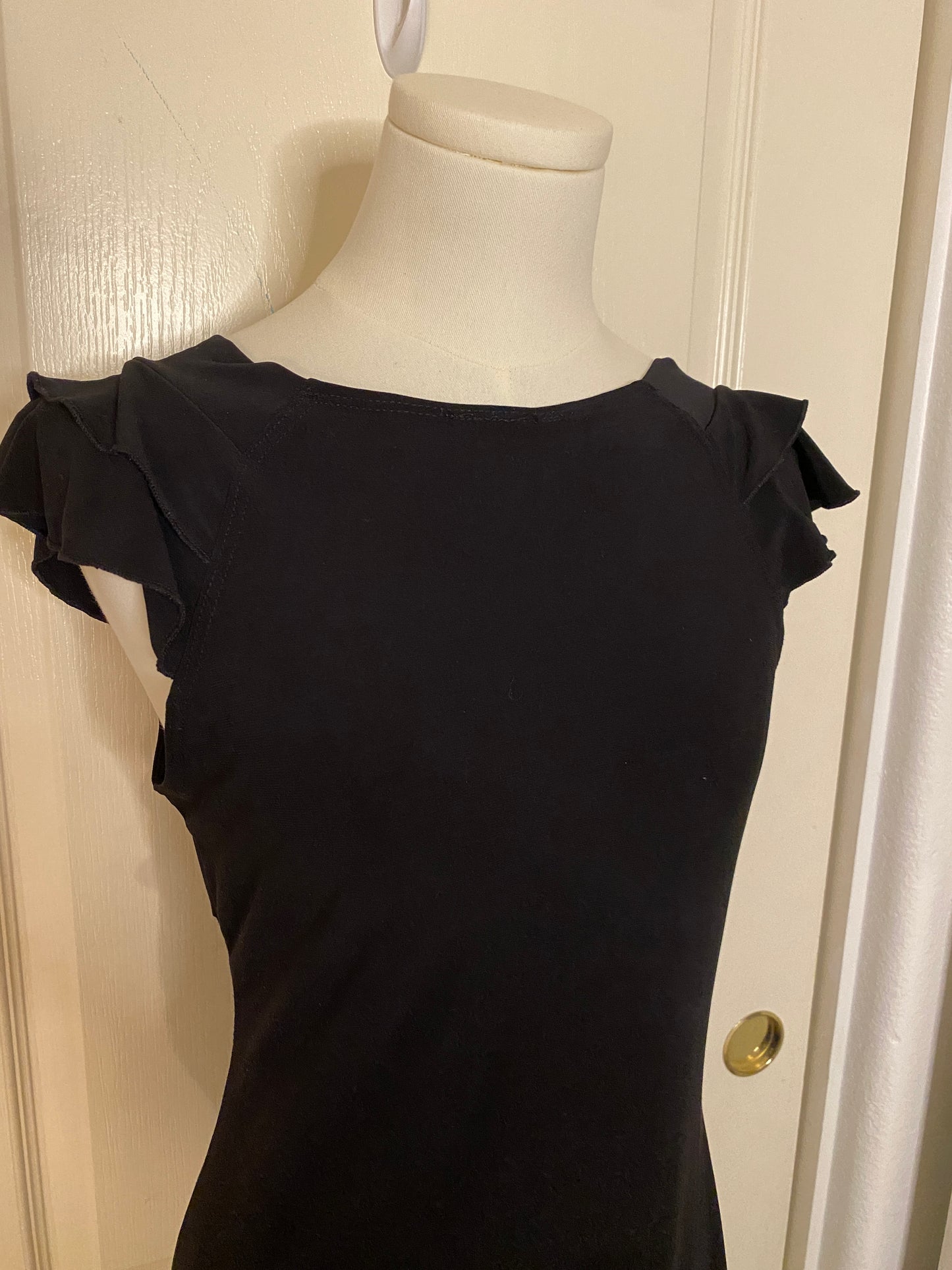 Black Formal Elegant Modern Regal Knee Length Dress