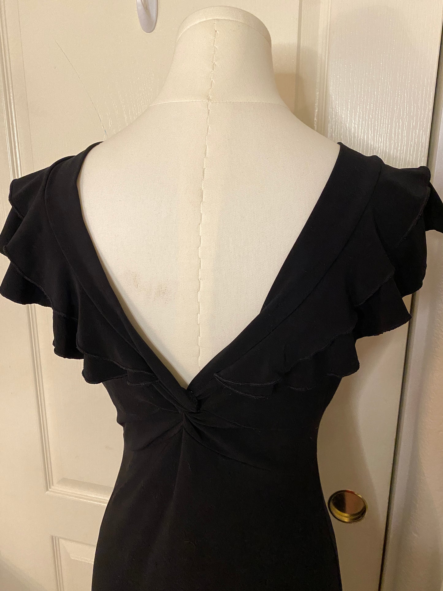 Black Formal Elegant Modern Regal Knee Length Dress