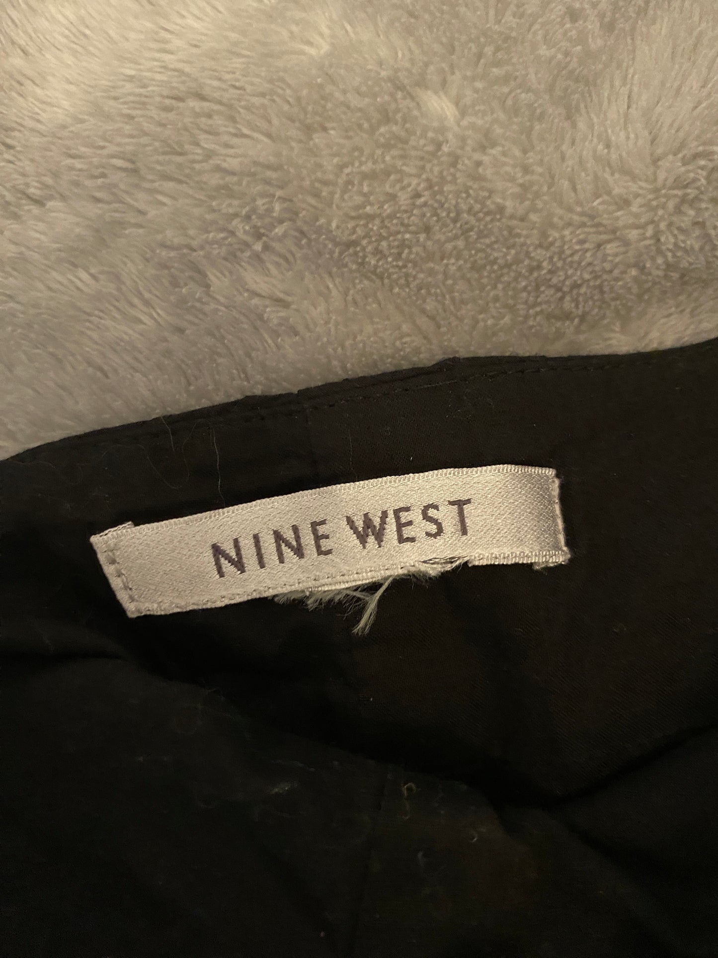 Nine West Black Sleeveless Fit and Flare A line Midi Feminine Lace Detail Dress
