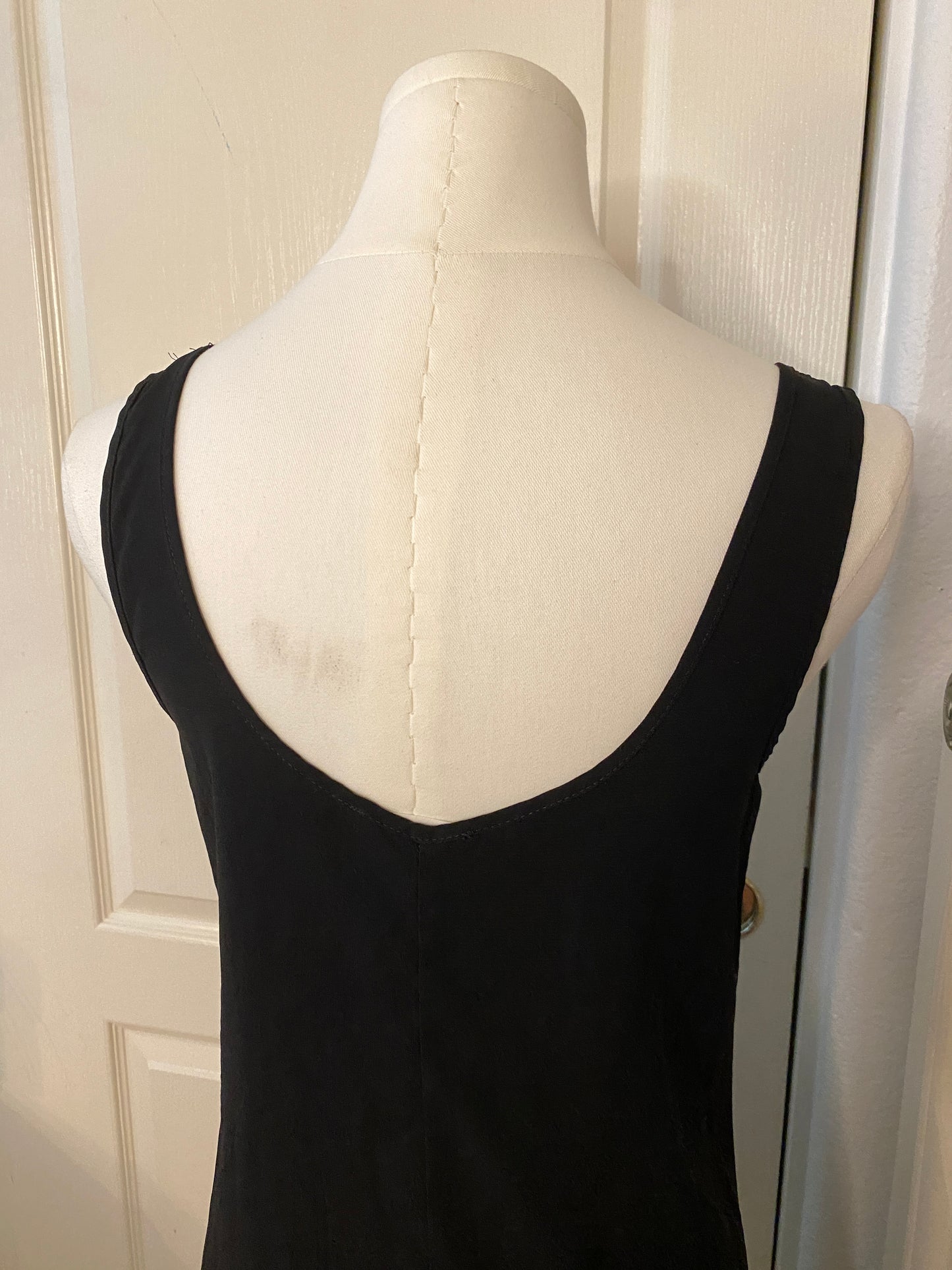Soprano Black Ruffle Flare Hi Low Sleeveless Neutral Basic Feminine Dress