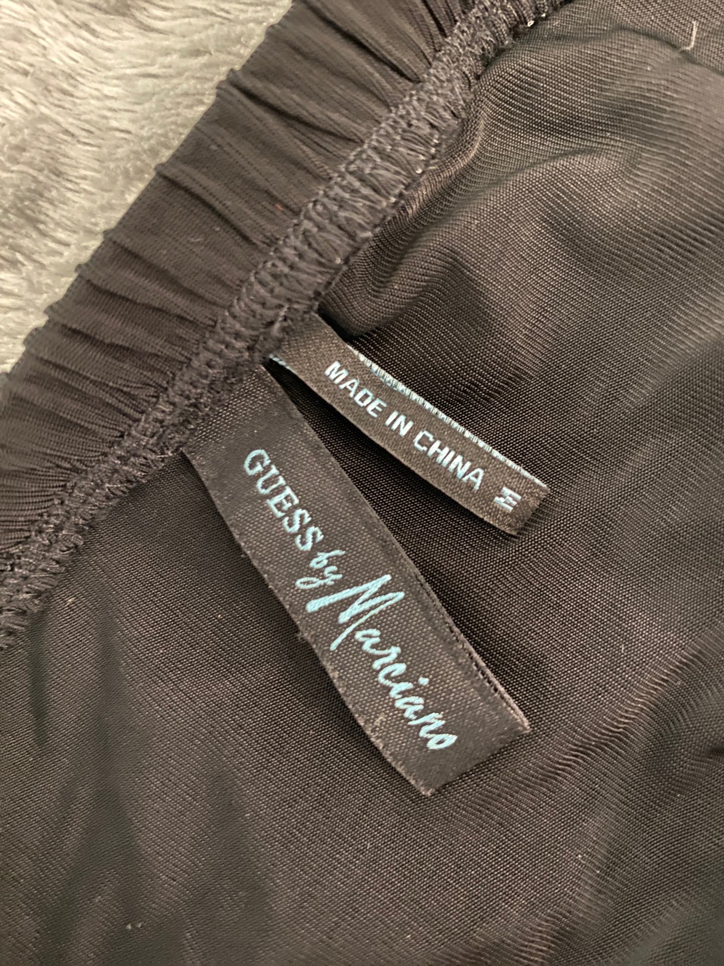 GUESS by Marciano Black Gold Detail Feminine Strapless Club Minimalistic Top