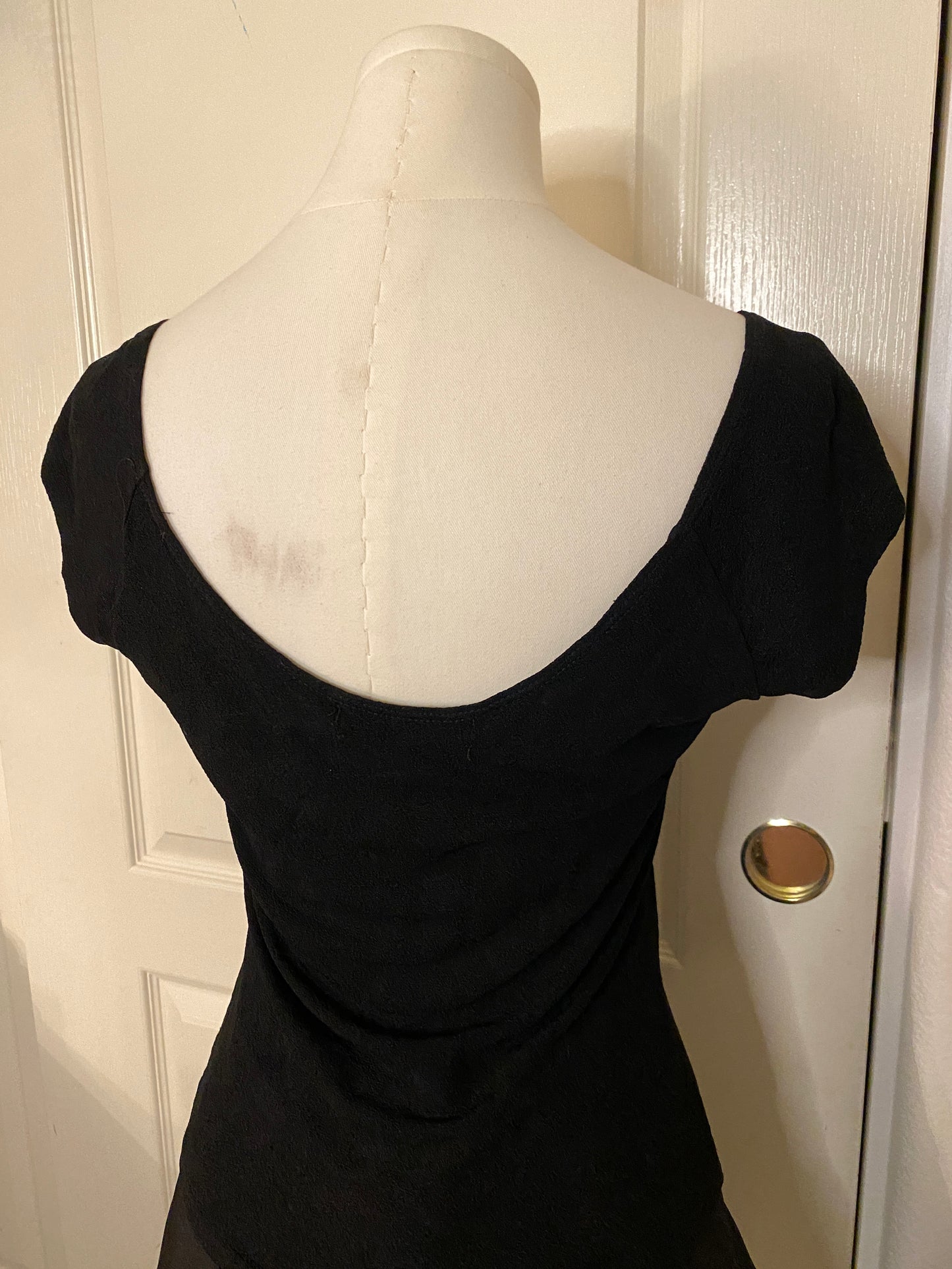 To the Max Black Wide Neck Short Sleeve Minimalistic Casual Top Tunic Shirt