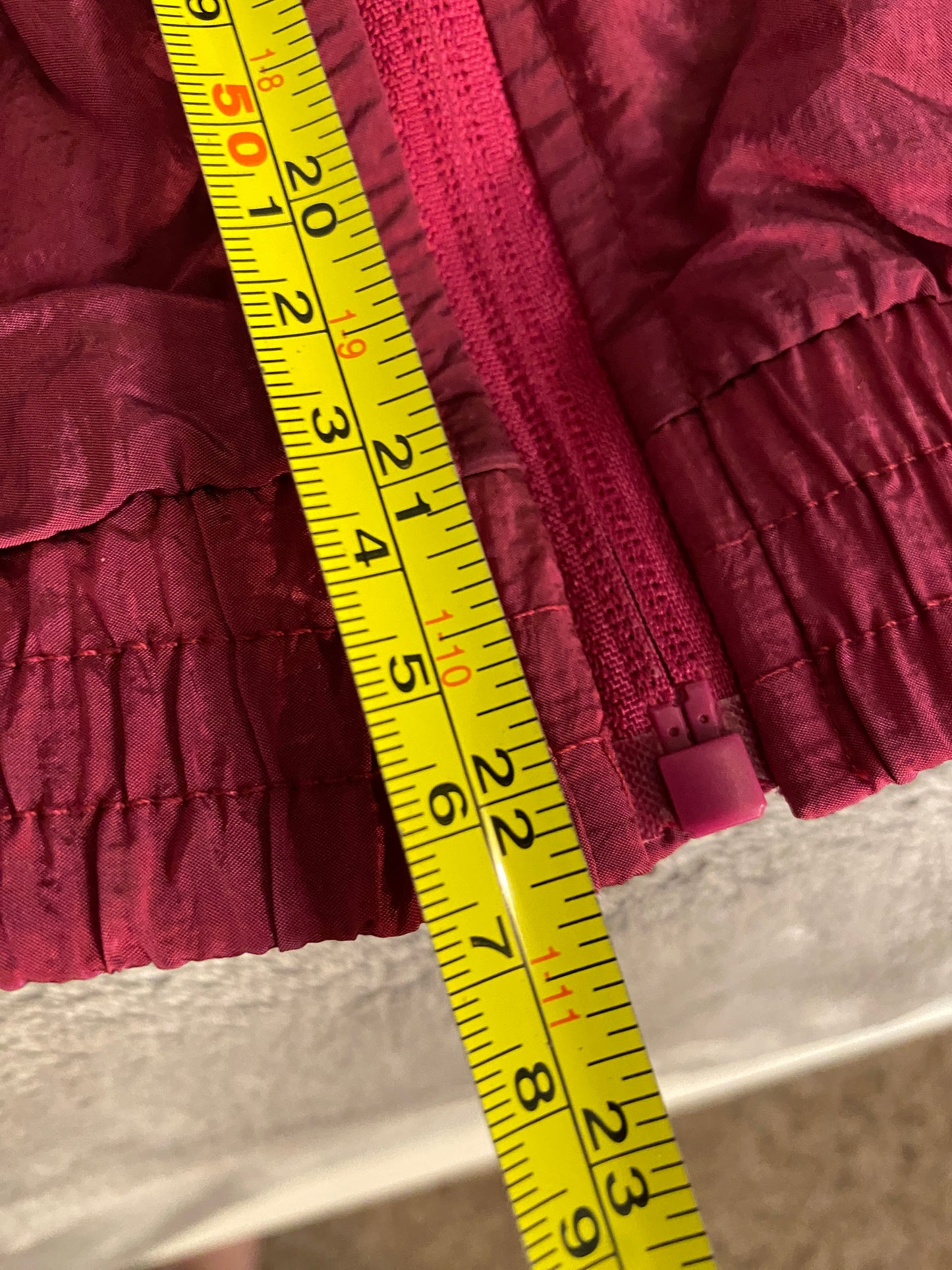Hot Pink Outerwear Windbreaker Long Sleeve Rain Coat Zip Up Jacket