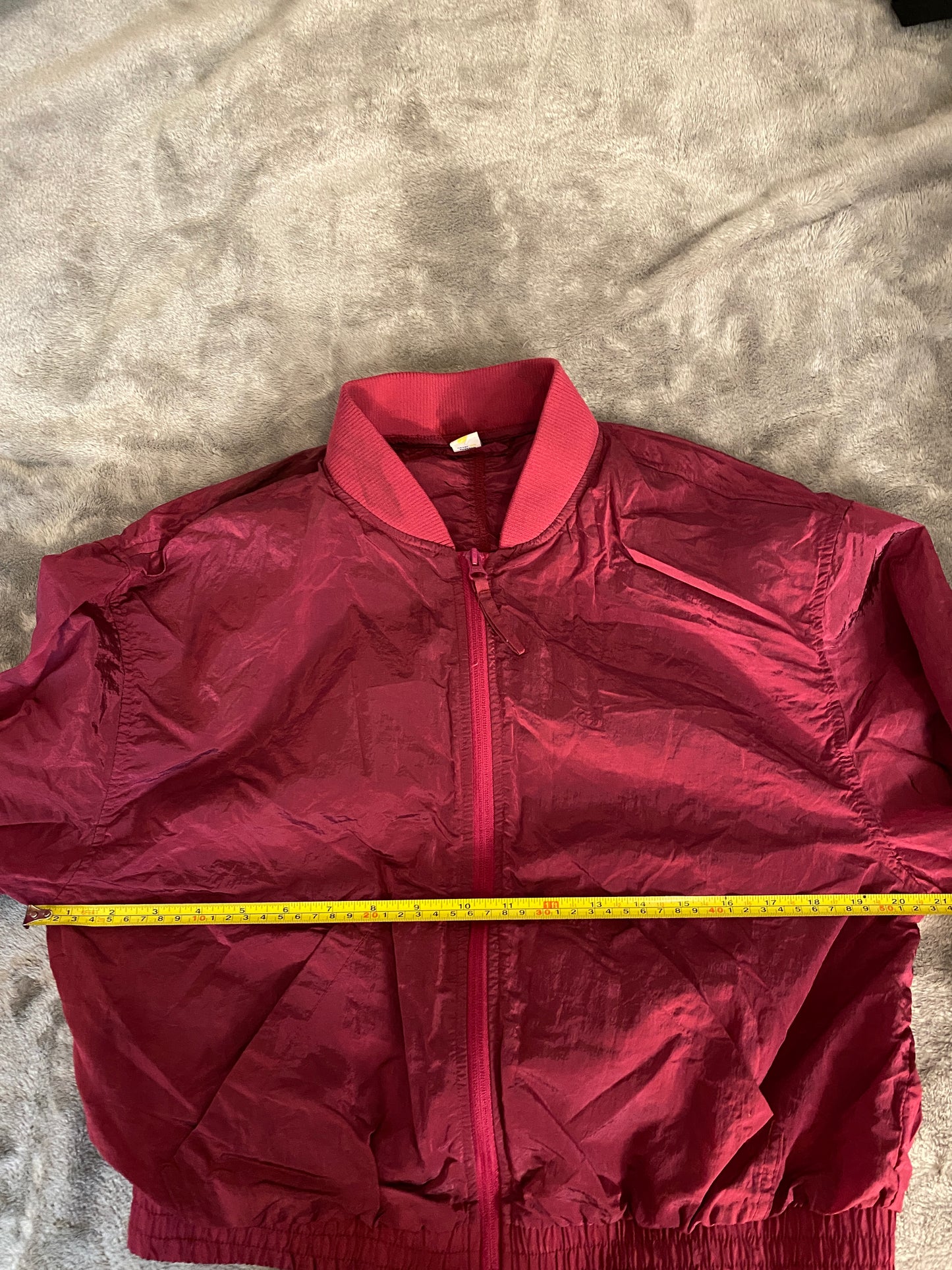 Hot Pink Outerwear Windbreaker Long Sleeve Rain Coat Zip Up Jacket