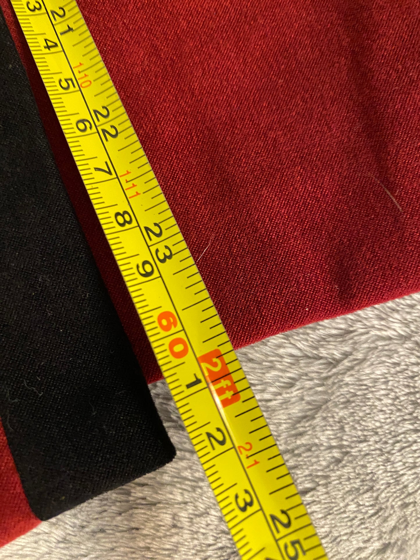 Sag Harbor Petite Red and Black Long Sleeve Button Up Collared Blazer Jacket