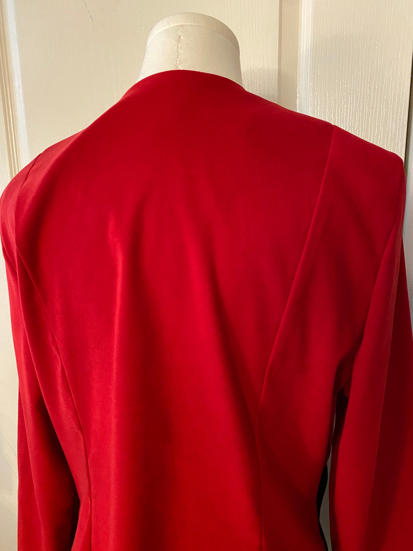 Chad's Place Colorblock Red and Black Zip Up Long Sleeve Jacket