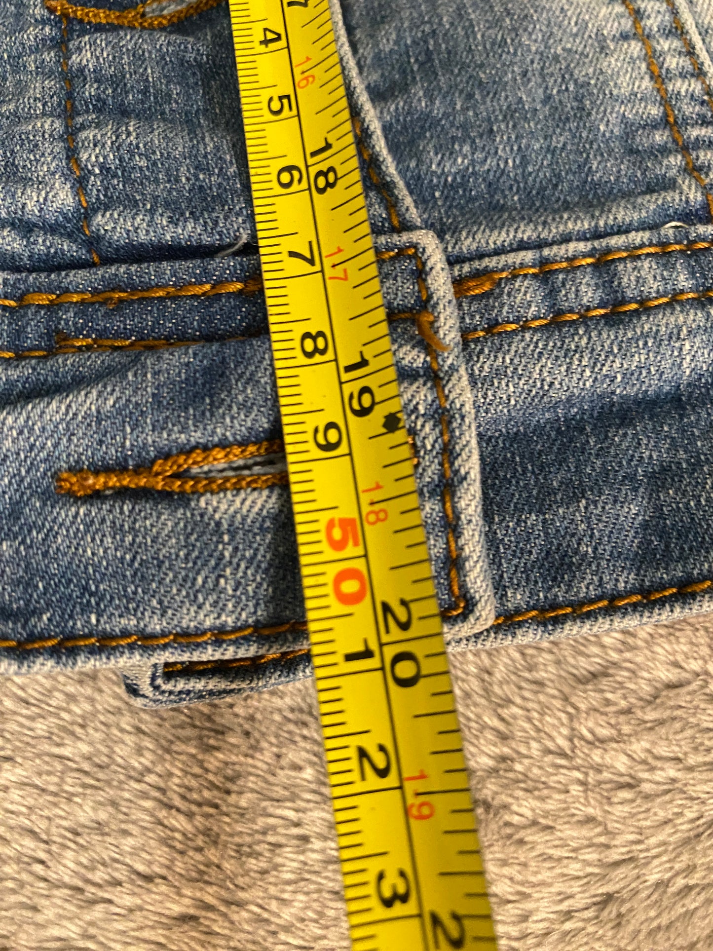 Wax Jeans Button Up Blue Ombre Pattern Sleeveless Jean Jacket Vest
