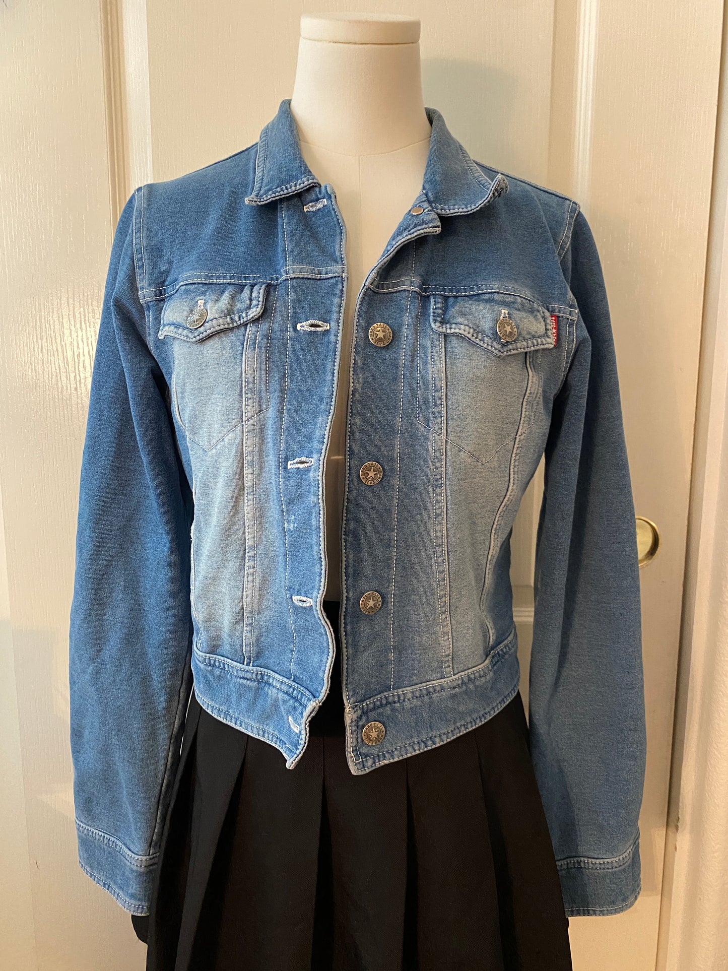 HardTail Forever Blue Long Sleeve Button Up Denim Indie Jean Jacket