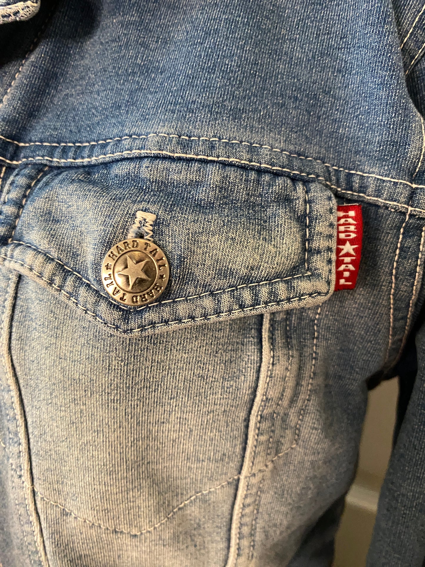HardTail Forever Blue Long Sleeve Button Up Denim Indie Jean Jacket