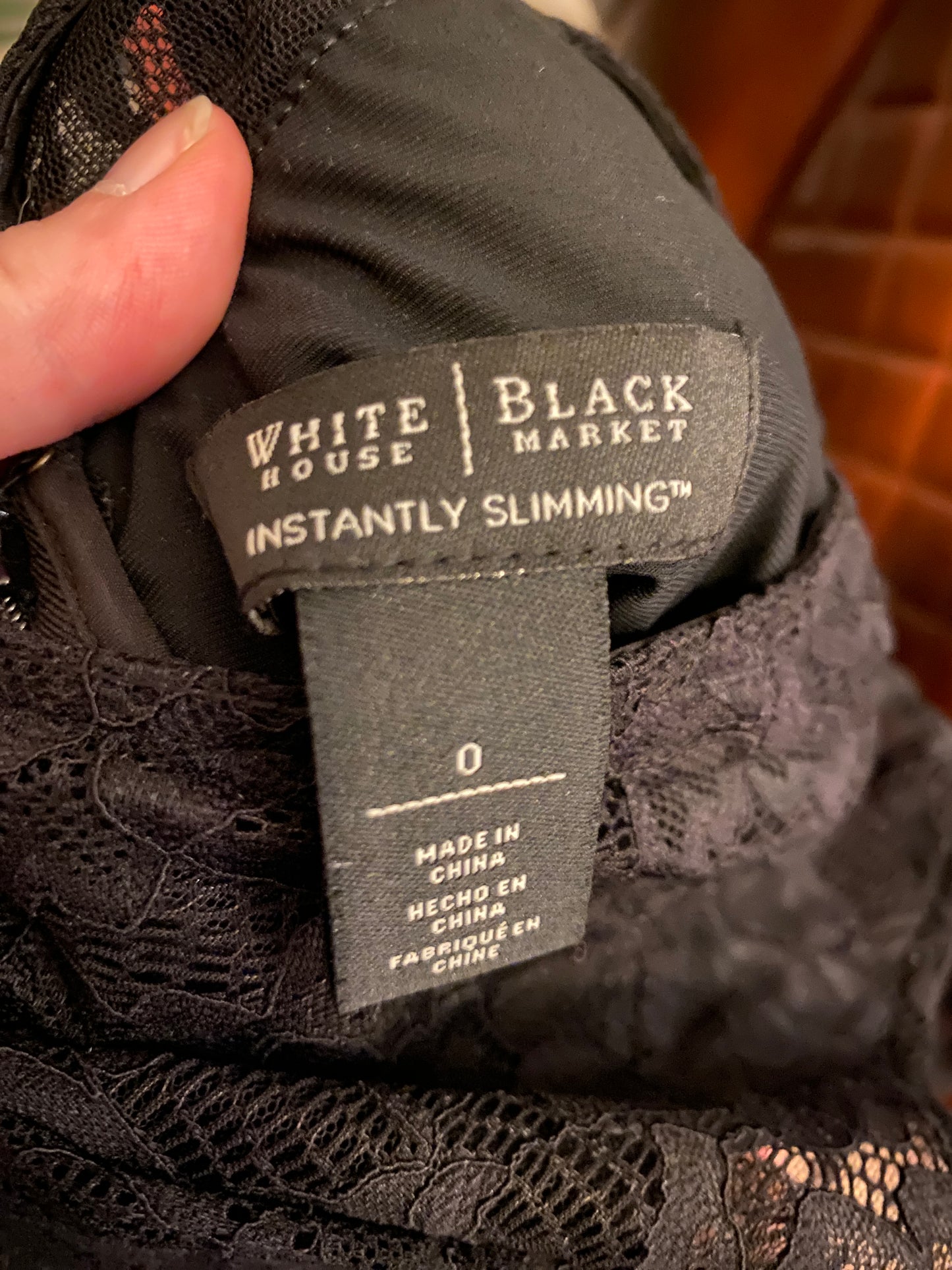 White House Black Market Instantly Slimming Black Lace Dress (~$50 off retail!)