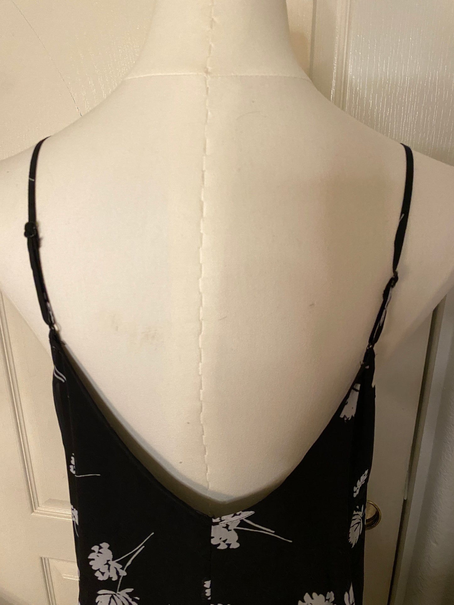 Ana A New Approach Black and White Floral High Low Maxi Summer Dress