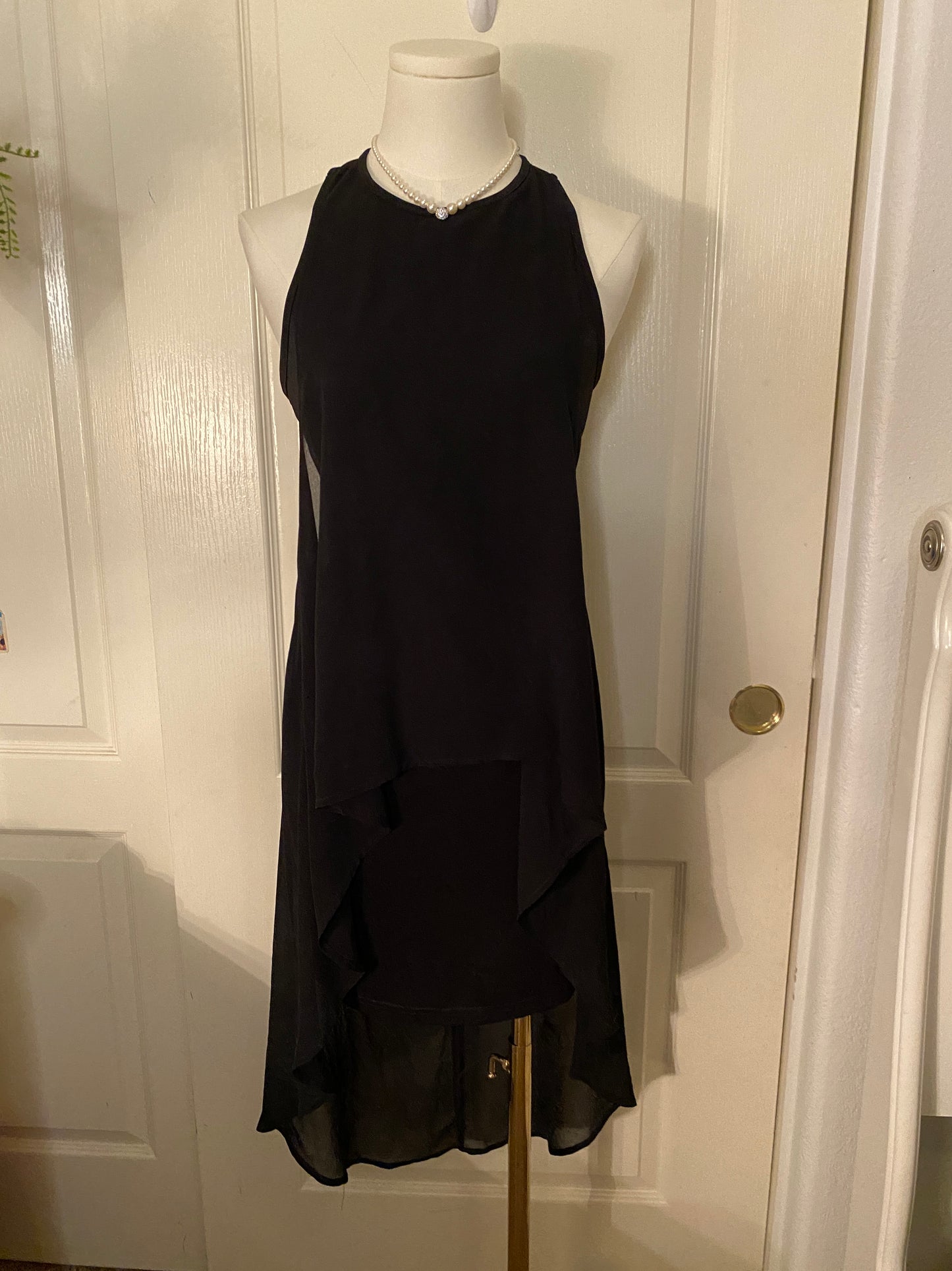 Very J Black Formal Elegant High Low Feminine Dress (~17 off retail)!