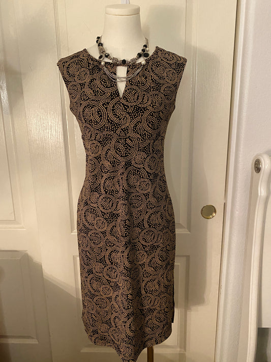 New York & Company Brown and Black Pattern Knee Length Dress (~$17 off retail)!