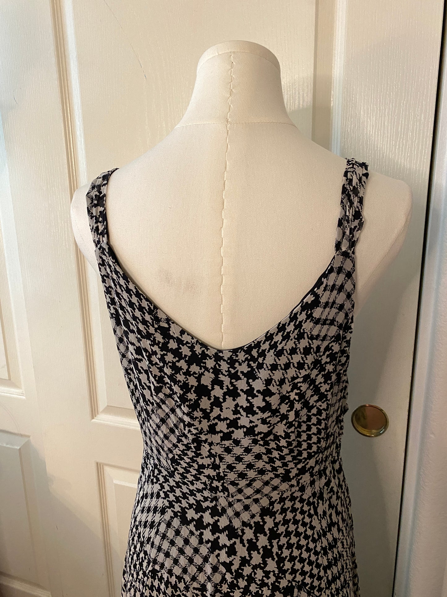 Signature by Robbie Bee Black and Grey Bow Ruffle Maxi Dress