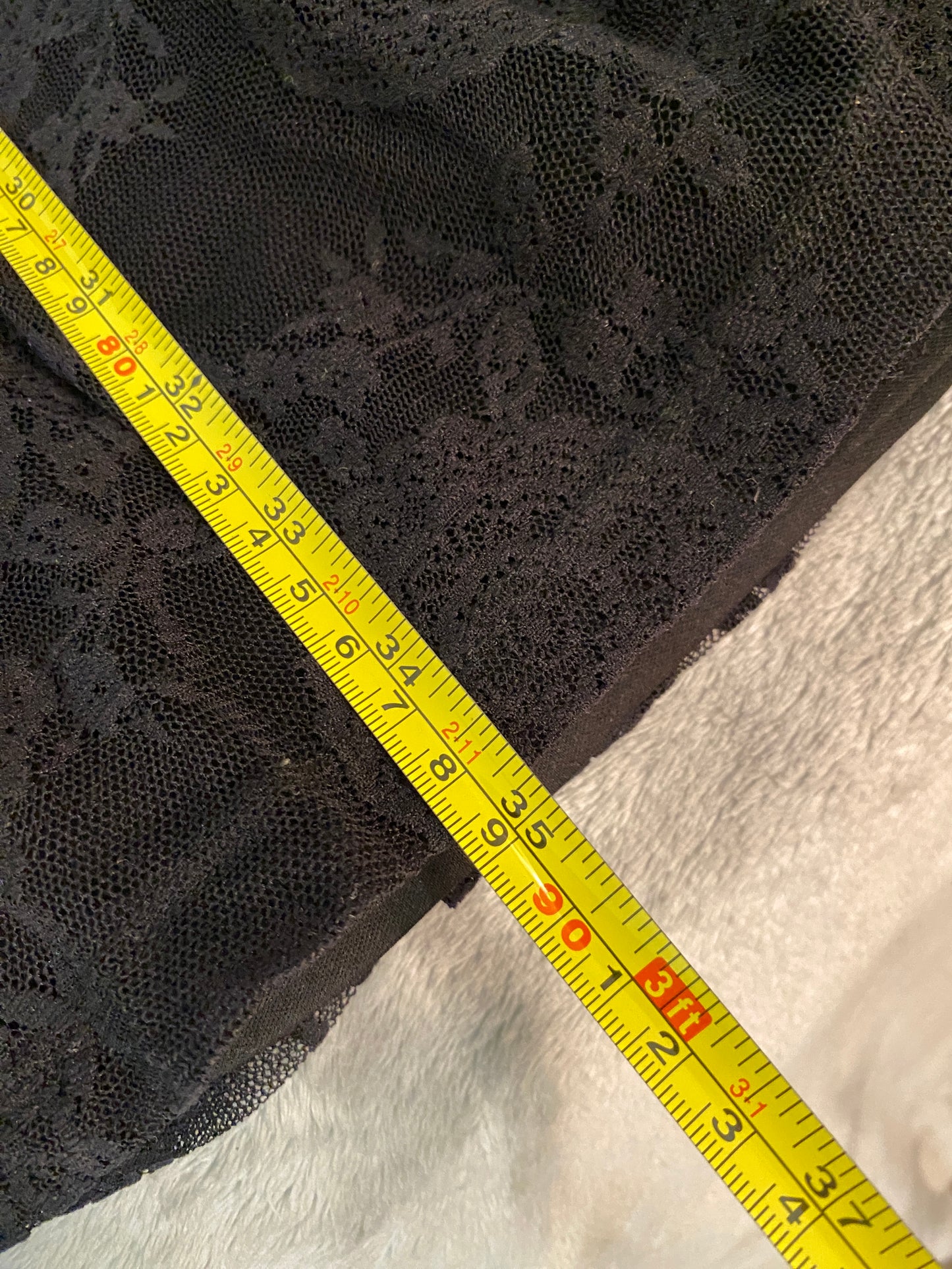 Betsey Johnson Black V Neck Wrap Lace Knee Length Dress (~$30 off retail)!