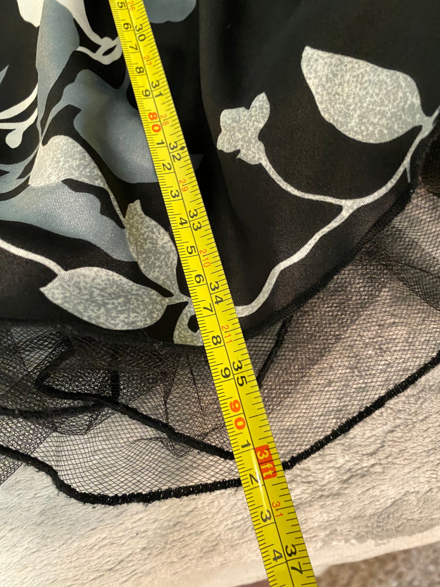 Studio Y V Neck Floral Black White Grey Wrap Knee Length Halter Dress
