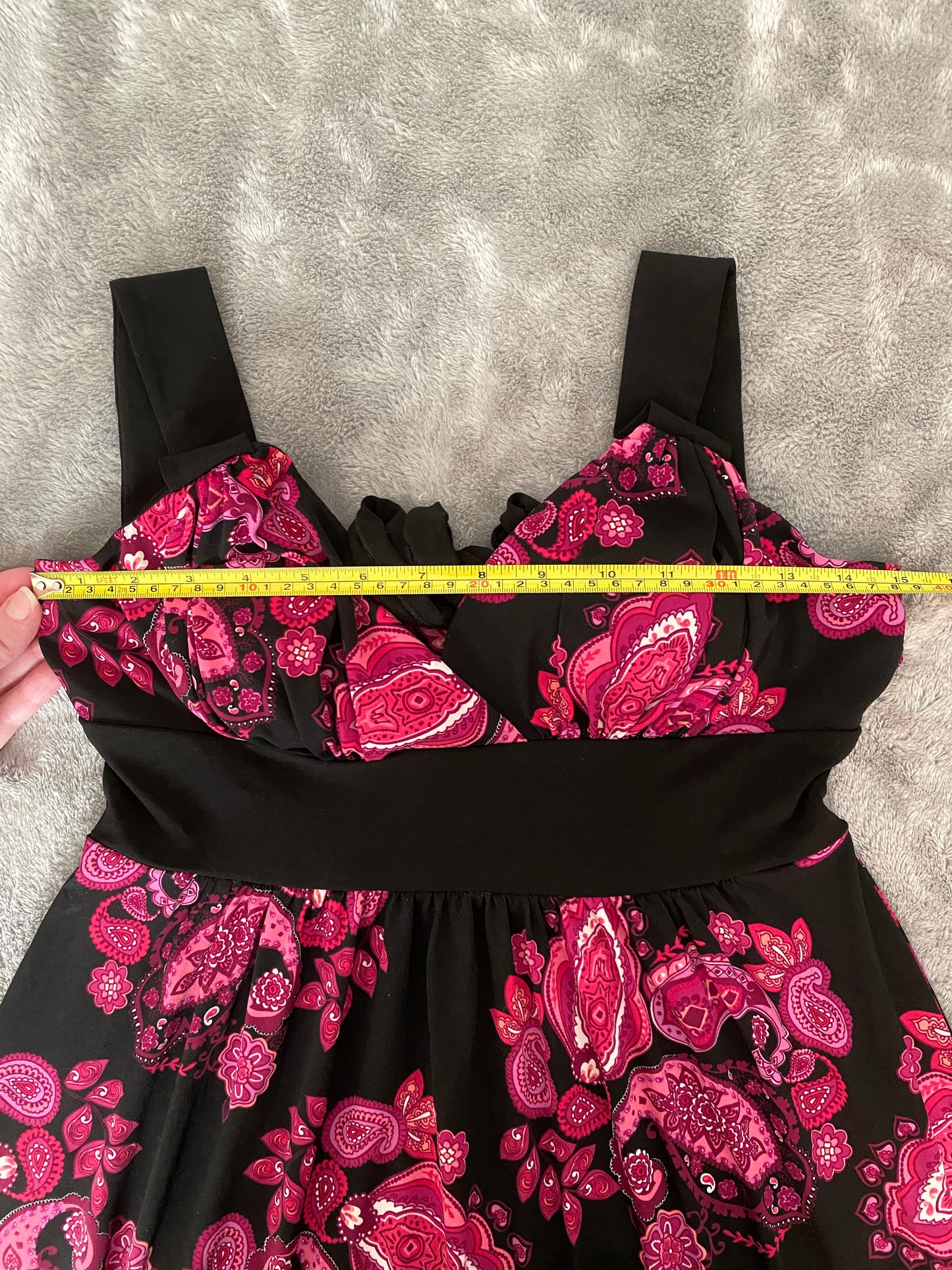 Speeckless Pink and Black Swirl Pattern Knee Length Sleeveless Y2K Mini Dress