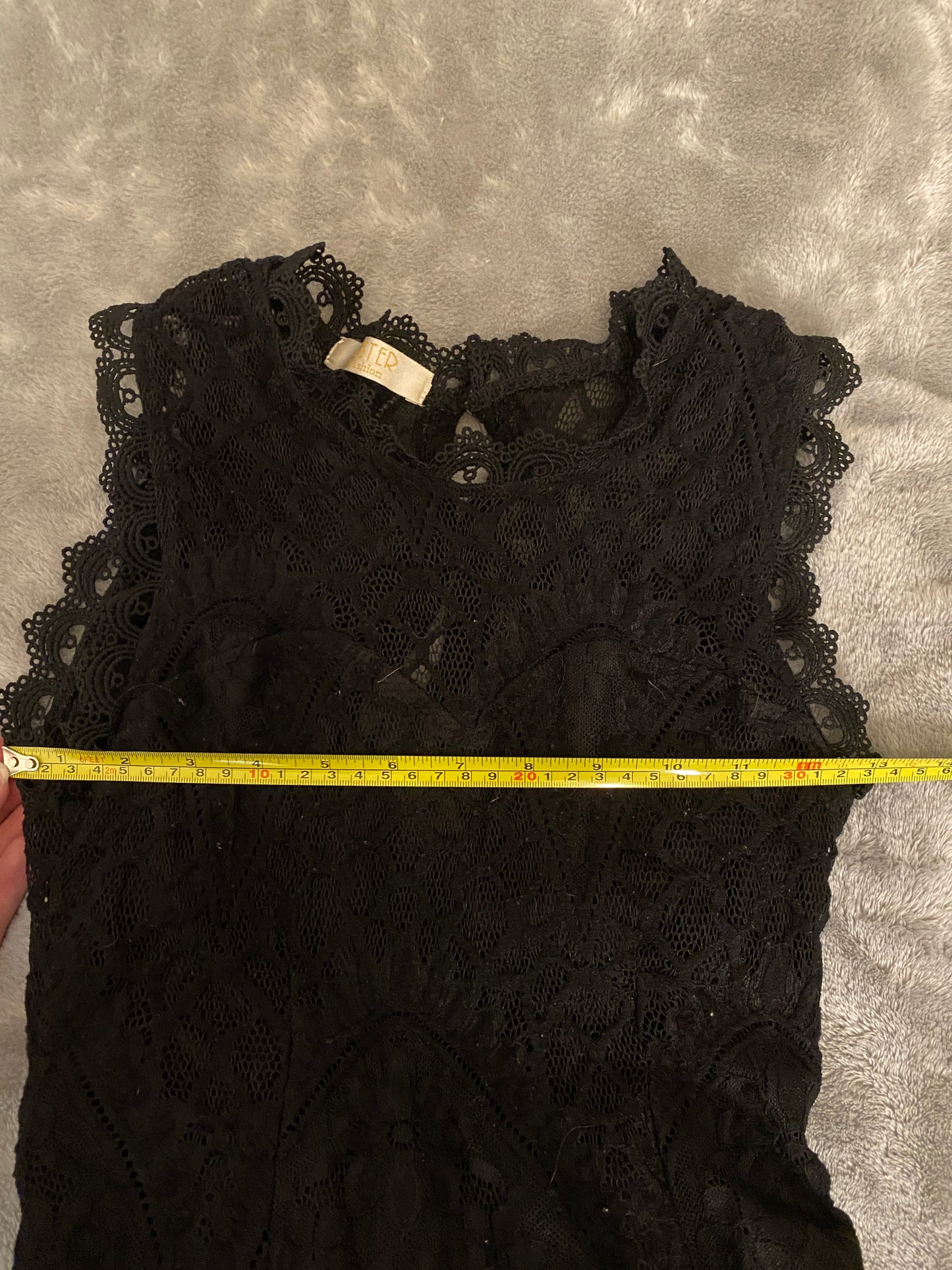 Sister Fashion Black Form Fitting Lace Gothic Formal Elegant Sleeveless Dress