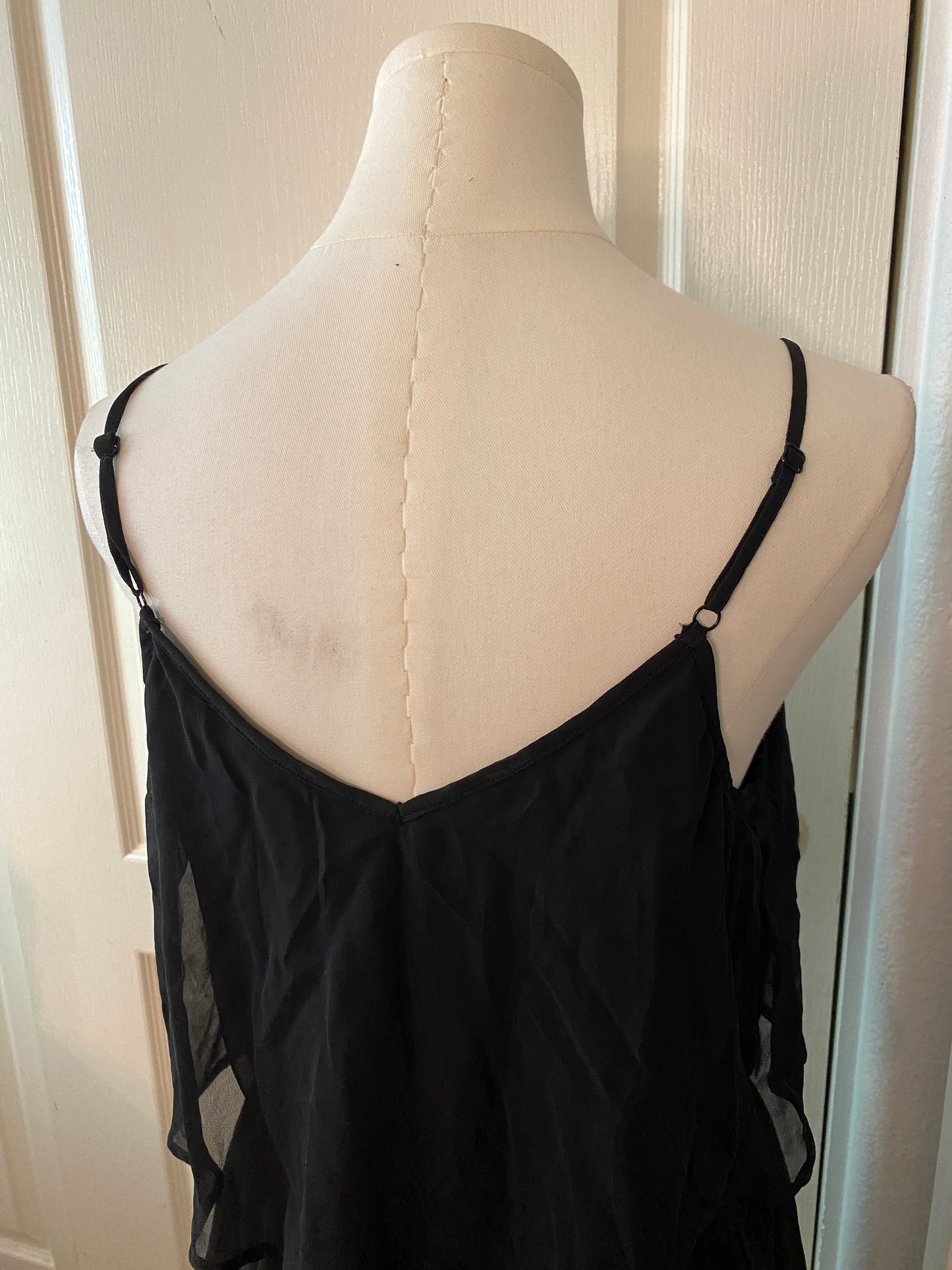 Express Black Spaghetti Strap Blouson Mini Summer Casual Dress