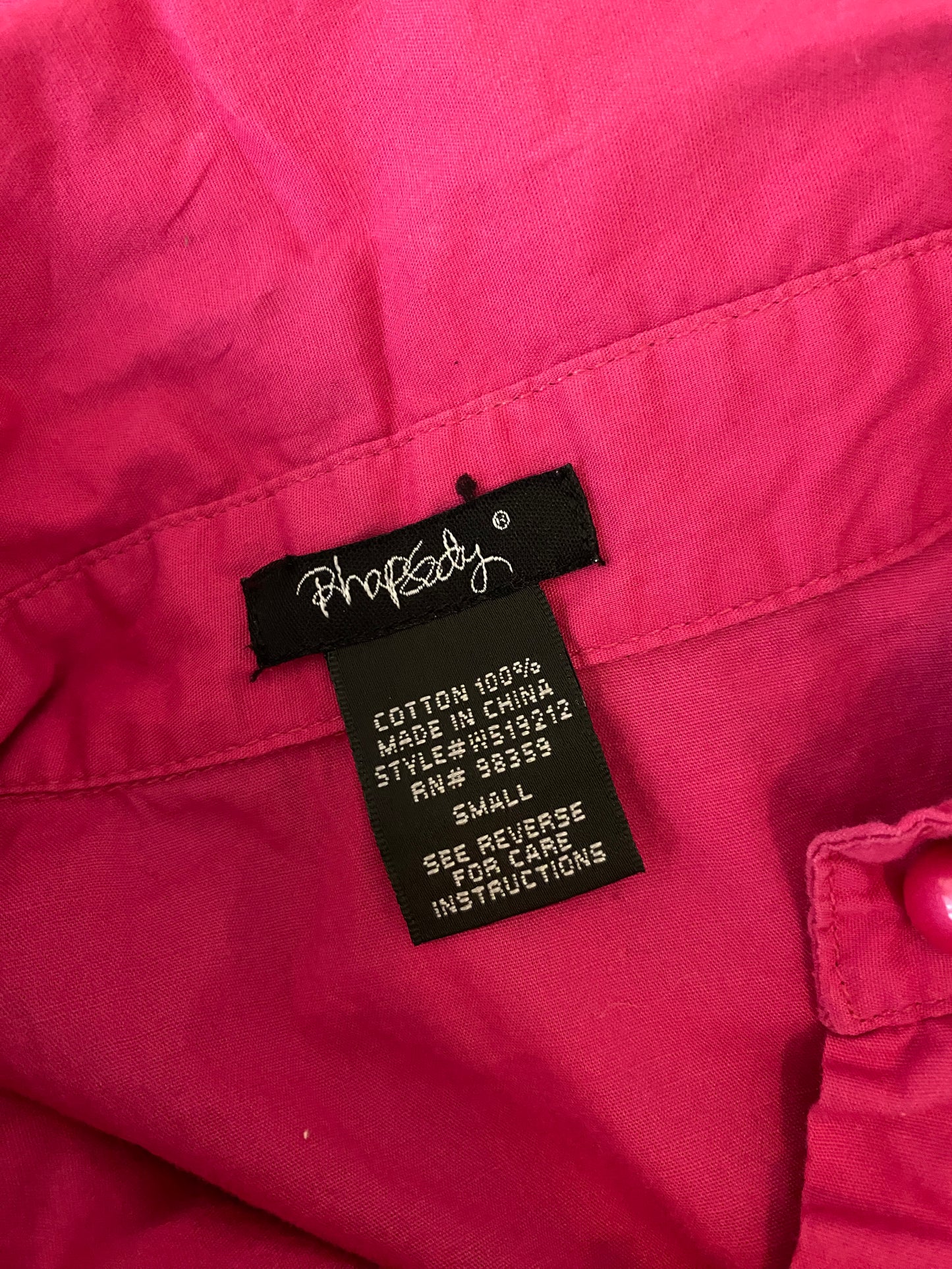 Rhapsody Vintage Pink Y2k Ruffle Sleeveless Button Up Tie Collared Blouse Top