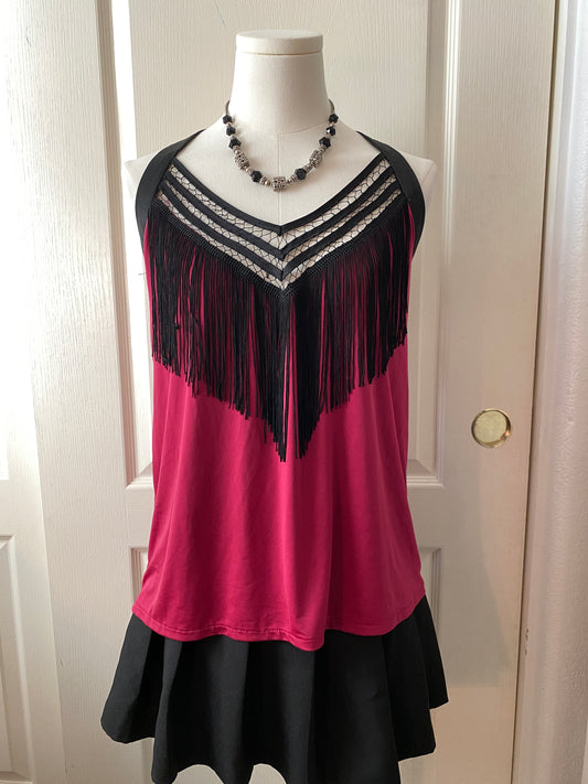 Baby Phat Y2k Hot Pink Black Summer Feminine Club Blouse Top
