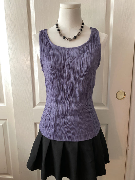 Sag Harbor Lavender Purple Sleeveless Tank Summer Feminine Top
