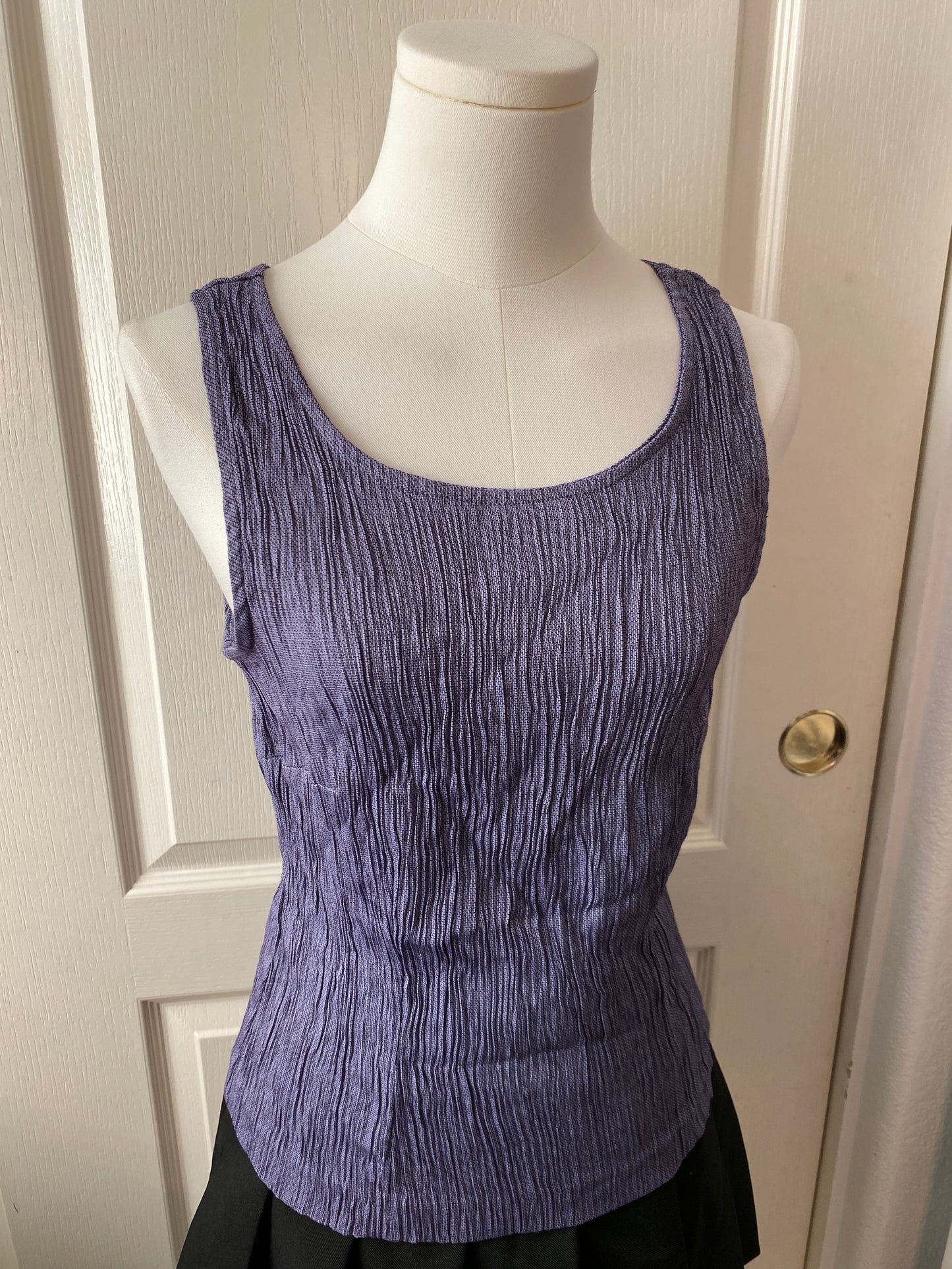 Sag Harbor Lavender Purple Sleeveless Tank Summer Feminine Top