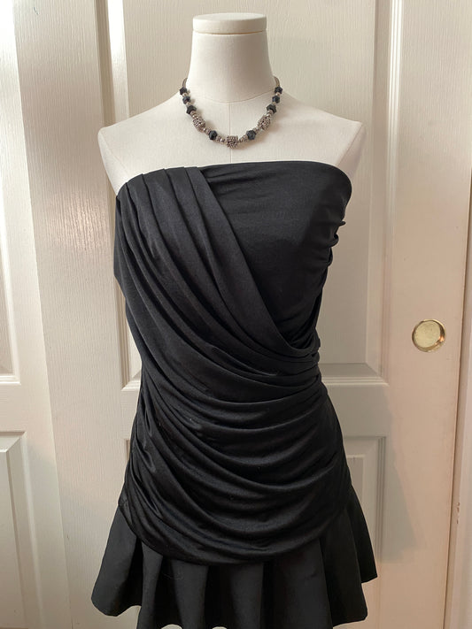 Express Sleeveless Black Ruffle Wrap Sash Club Summer Top Blouse
