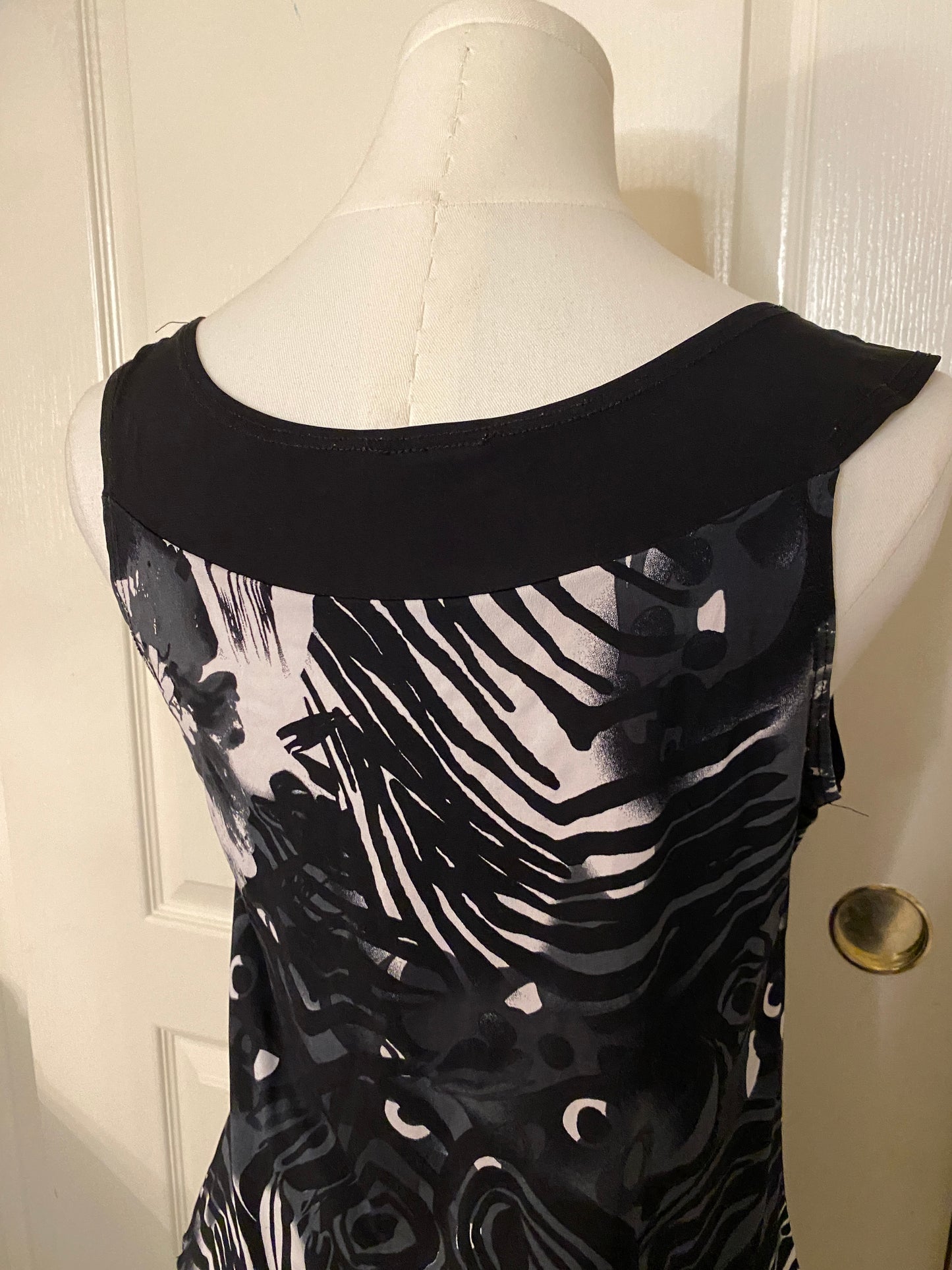 Agenda Black Grey White Tassel Floral Sleeveless Feminine Summer Tank Top Blouse