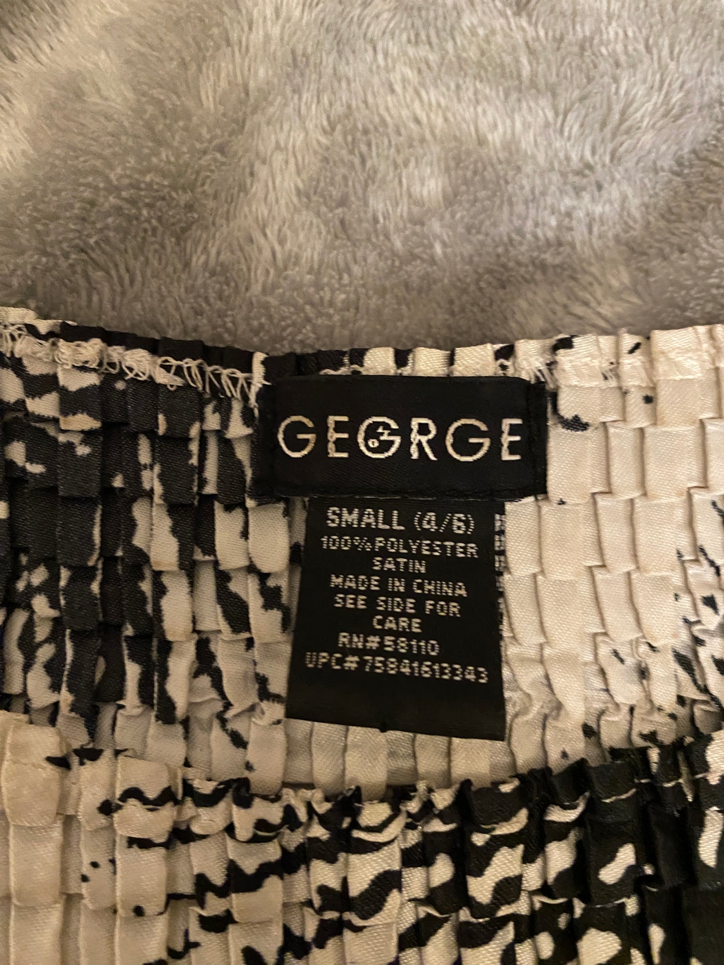 George Black and White Stripe Pattern Stretchy Feminine Top Tank