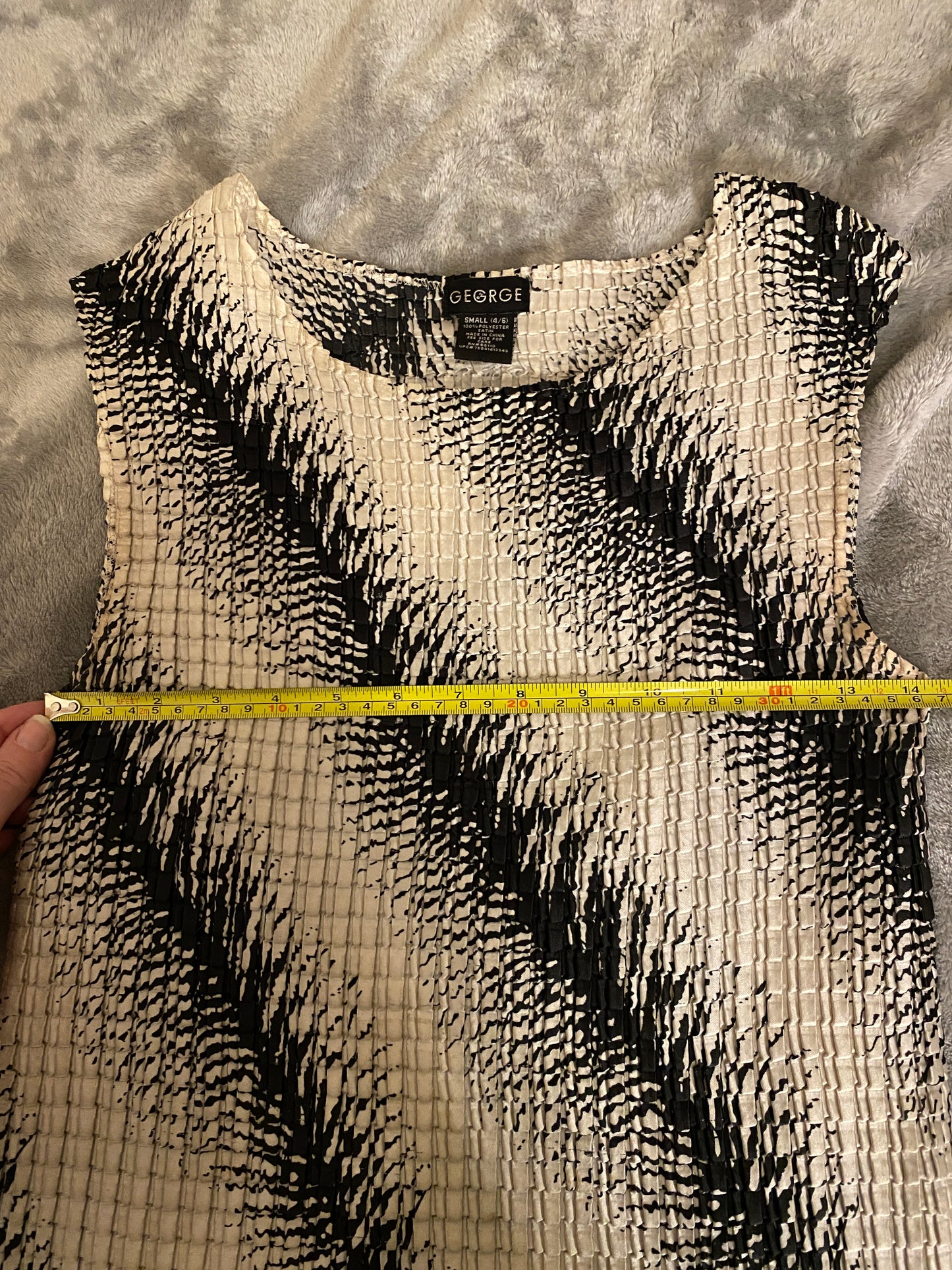 George Black and White Stripe Pattern Stretchy Feminine Top Tank