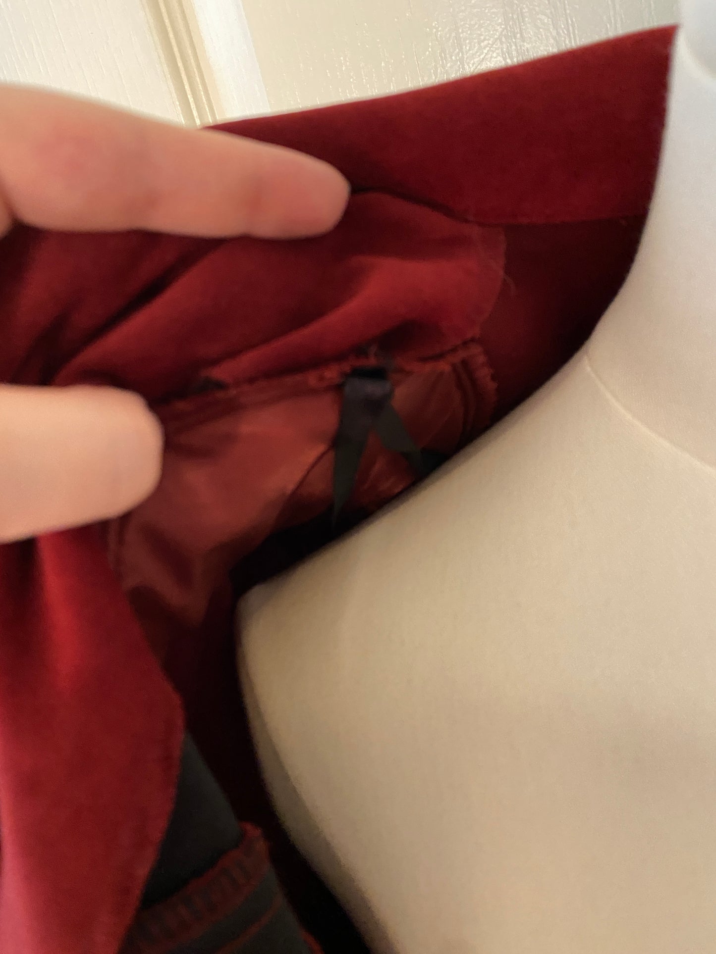 Sag Harbor Petite Red and Black Long Sleeve Button Up Collared Blazer Jacket