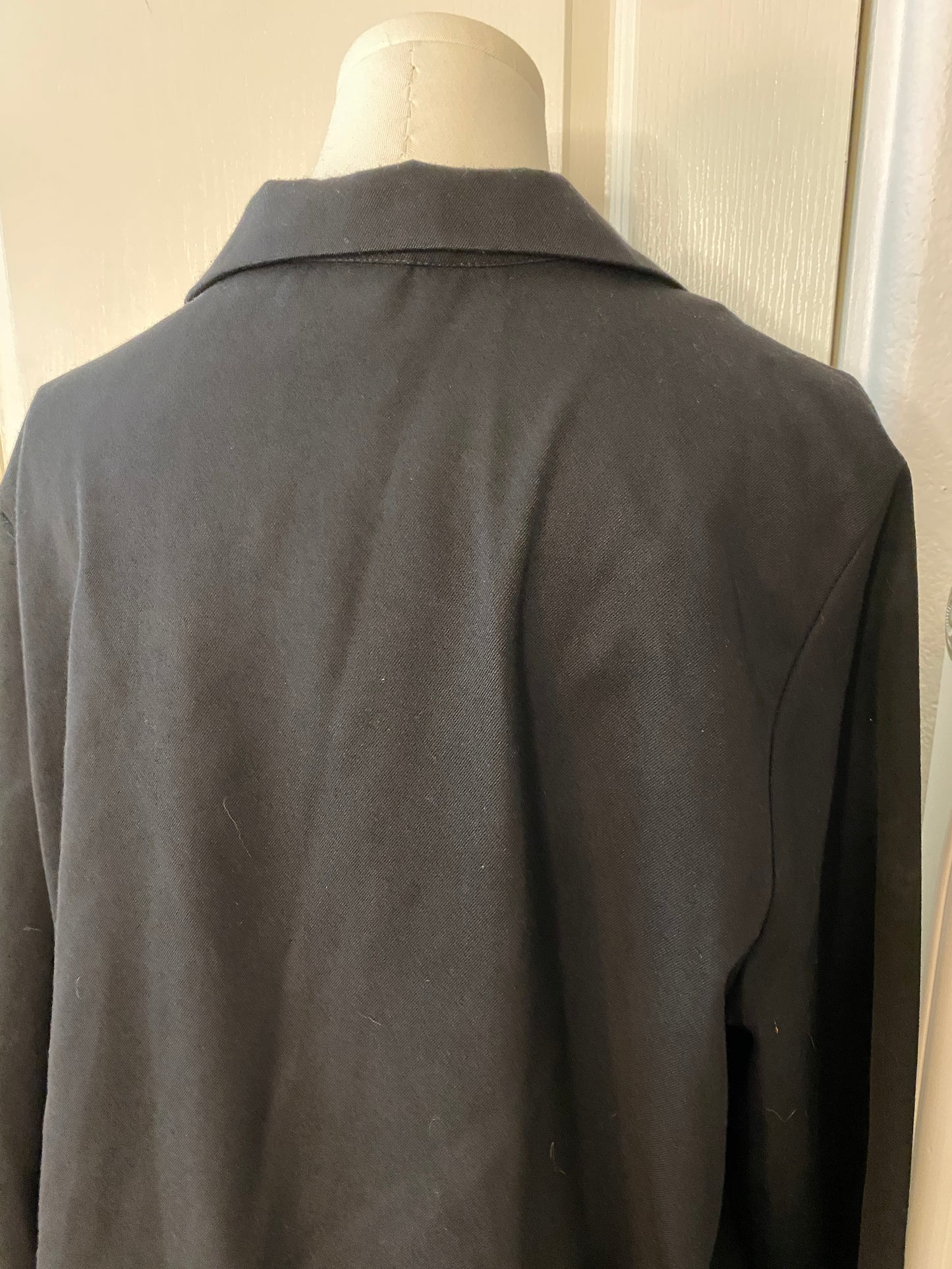 Alice Stuart Vintage 90's Black Long Sleeve Lapel Collar Button Coat Blazer